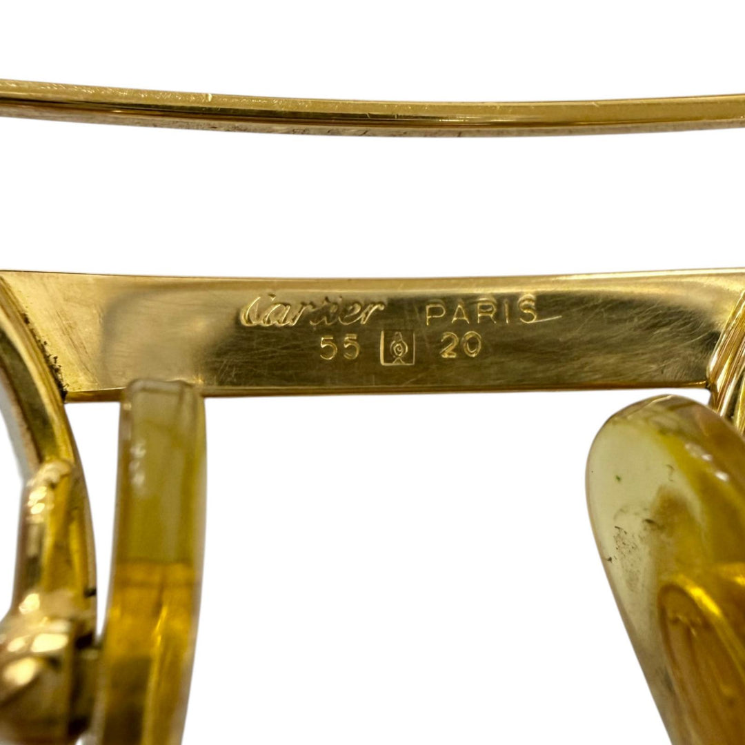 Very Good Cartier Glasses Trinity Oval Frame gold mens