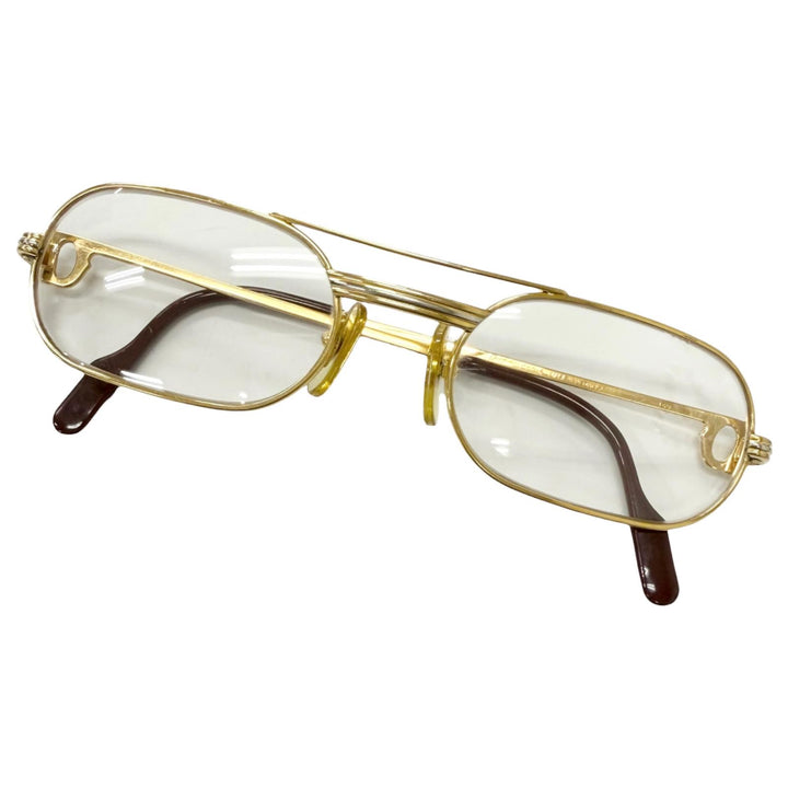 Very Good Cartier Glasses Trinity Oval Frame gold mens