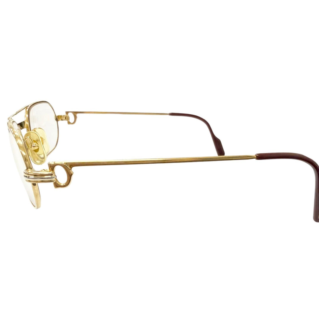 Very Good Cartier Glasses Trinity Oval Frame gold mens