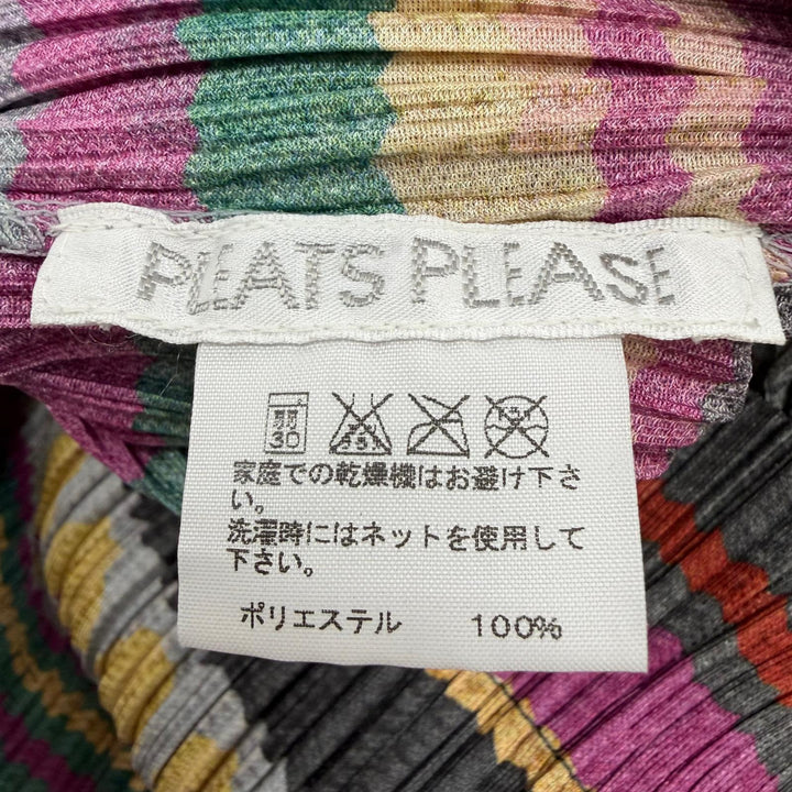 Excellent PLEATS PLEASE one piece Bowling-style hooded long multicolor 2