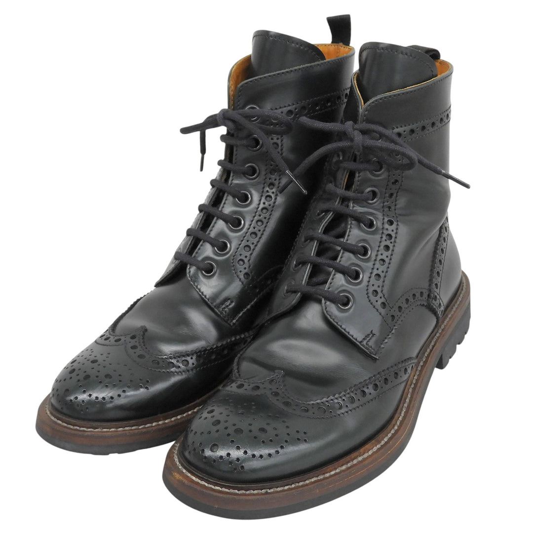 Great CHURCH'S boots ANGELINA 2 Wing tip Dark green Calf leather Women 36