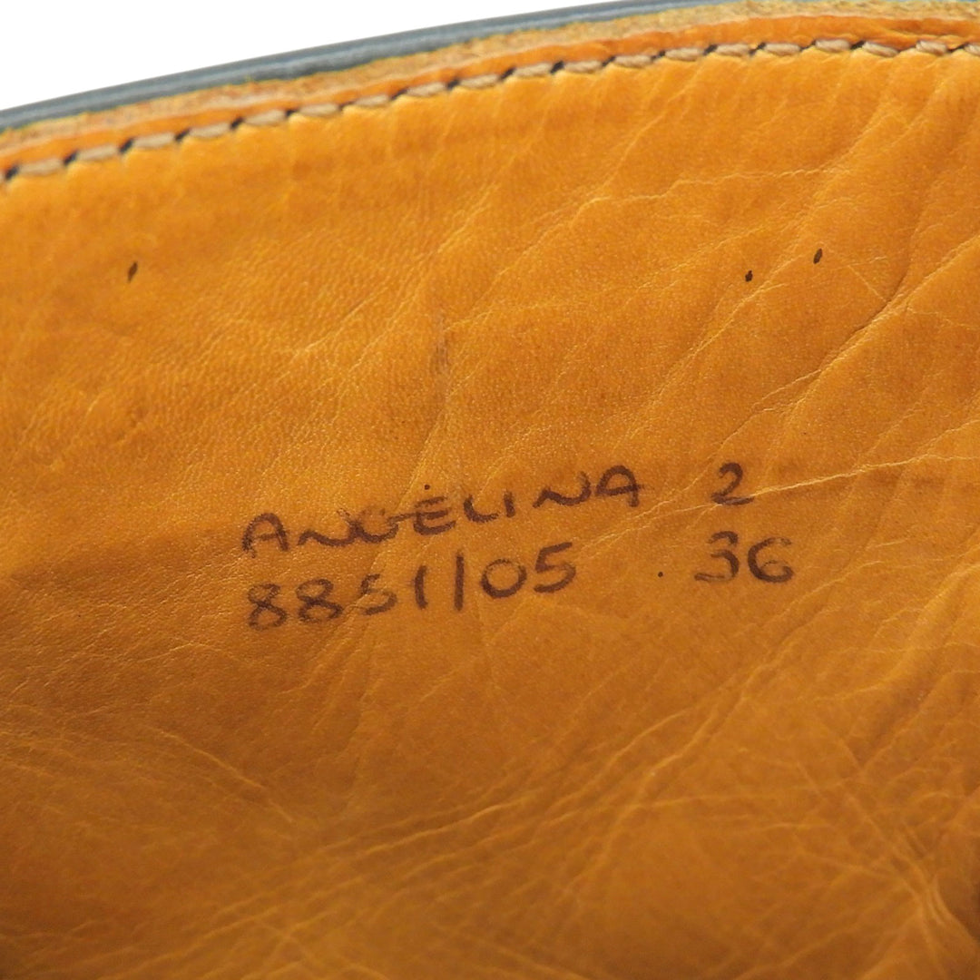 Great CHURCH'S boots ANGELINA 2 Wing tip Dark green Calf leather Women 36