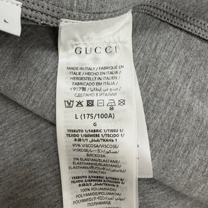 Pristine GUCCI hoodie GG Canvas Panel Zip Jacket black Rayon mens L 825340