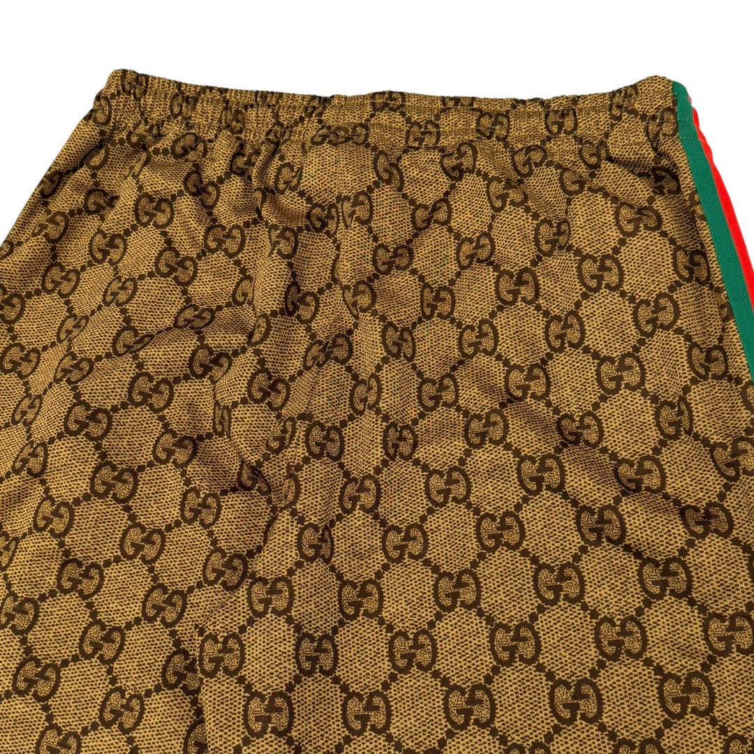 Great GUCCI two-piece set GG print technical jersey Brown mens M 523489/523488