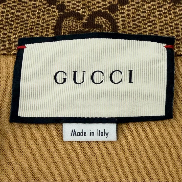 Great GUCCI two-piece set GG print technical jersey Brown mens M 523489/523488