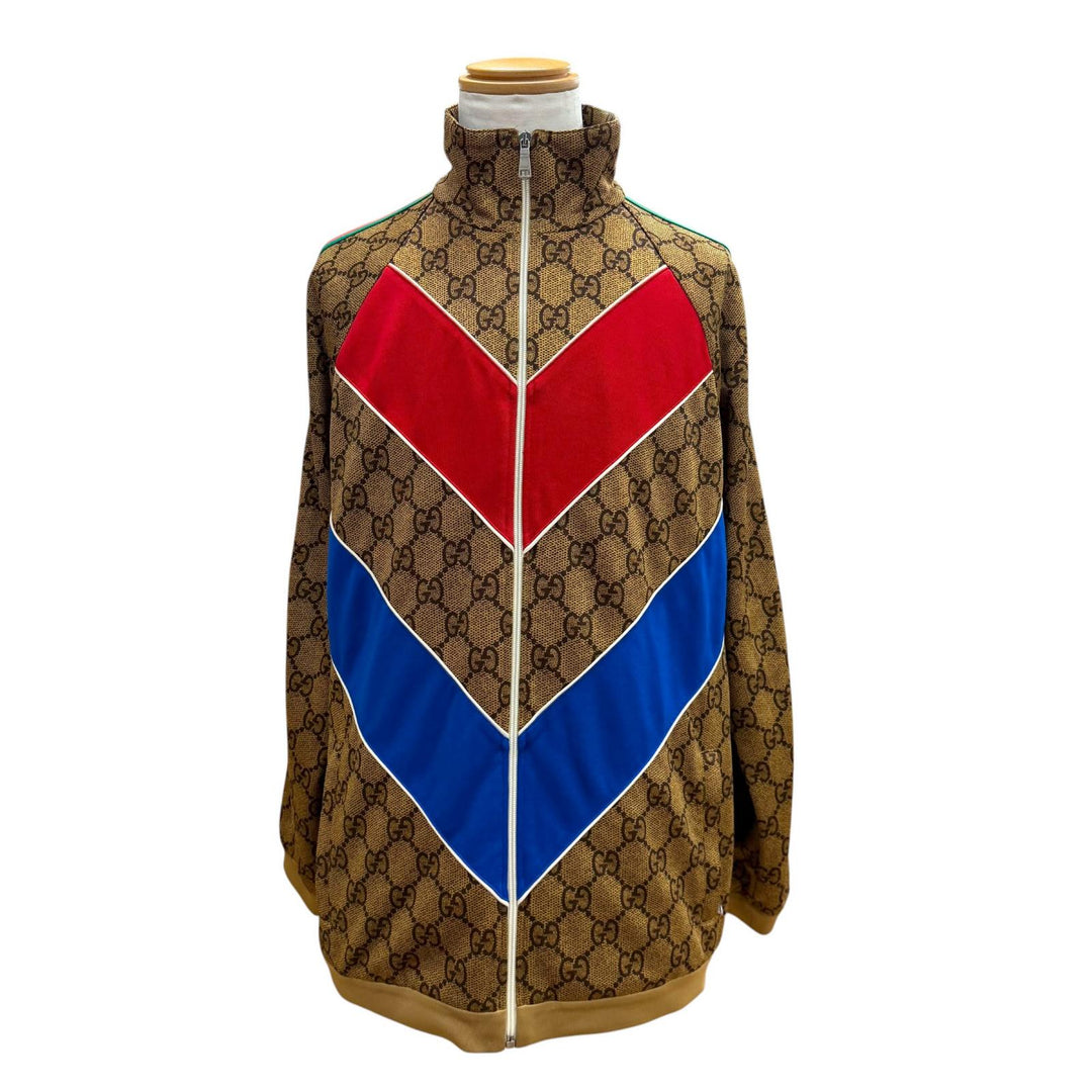 Great GUCCI two-piece set GG print technical jersey Brown mens M 523489/523488