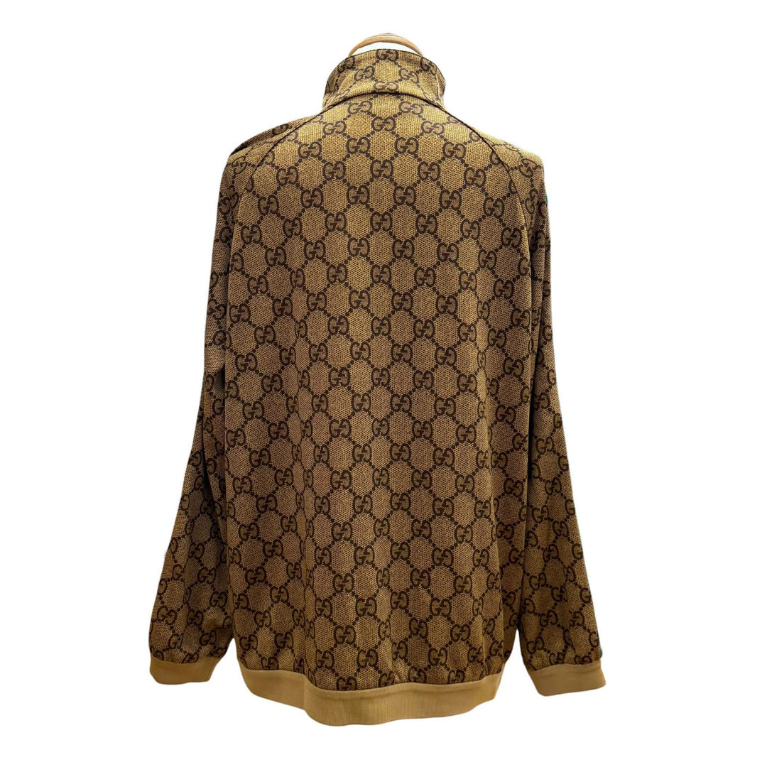 Great GUCCI two-piece set GG print technical jersey Brown mens M 523489/523488