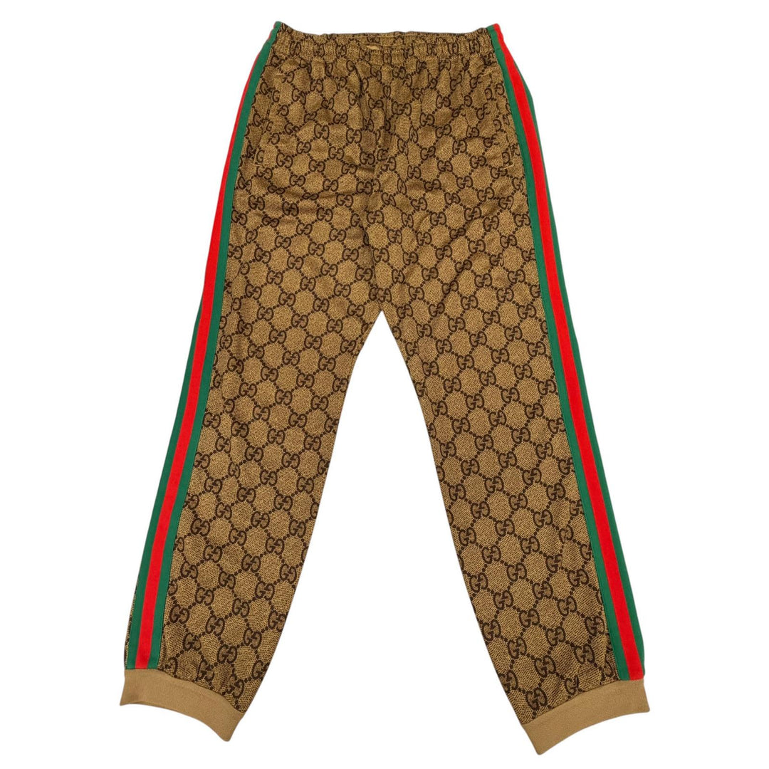 Great GUCCI two-piece set GG print technical jersey Brown mens M 523489/523488