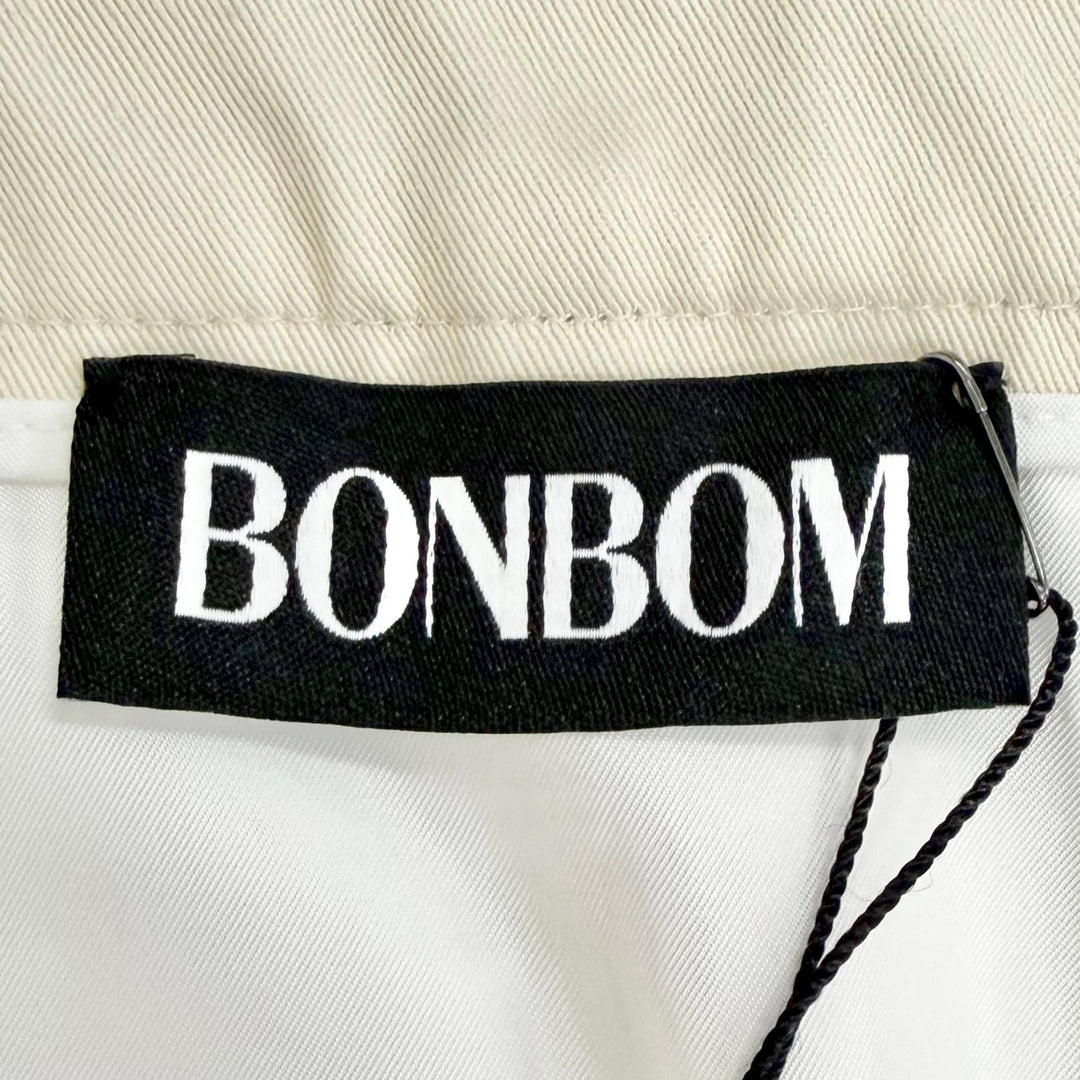 Pristine BONBOM skirt Pleated design mini beige cotton Women M BPT24-SKIRT7