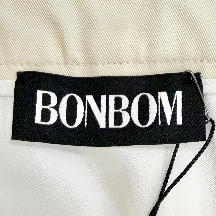 Pristine BONBOM skirt Pleated design mini beige cotton Women M BPT24-SKIRT7