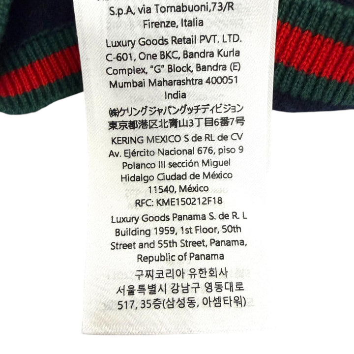 Pristine GUCCI sweater Web stripe turtleneck, lightweight Navy cashmere