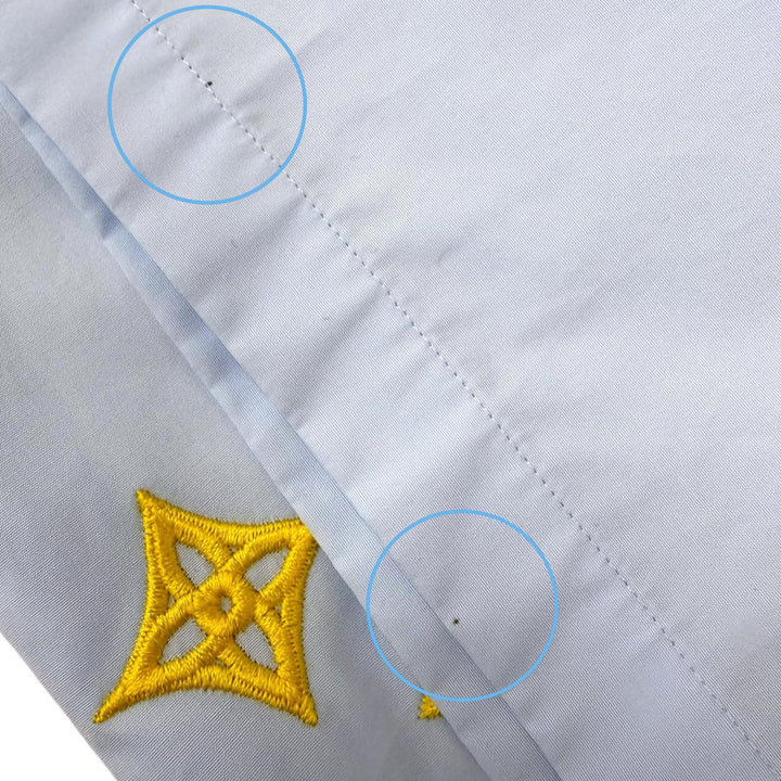 Excellent LOUIS VUITTON Short sleeve shirt Monogram Flower Embroidery