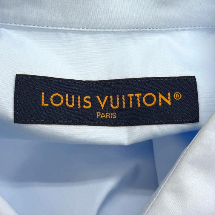 Excellent LOUIS VUITTON Short sleeve shirt Monogram Flower Embroidery