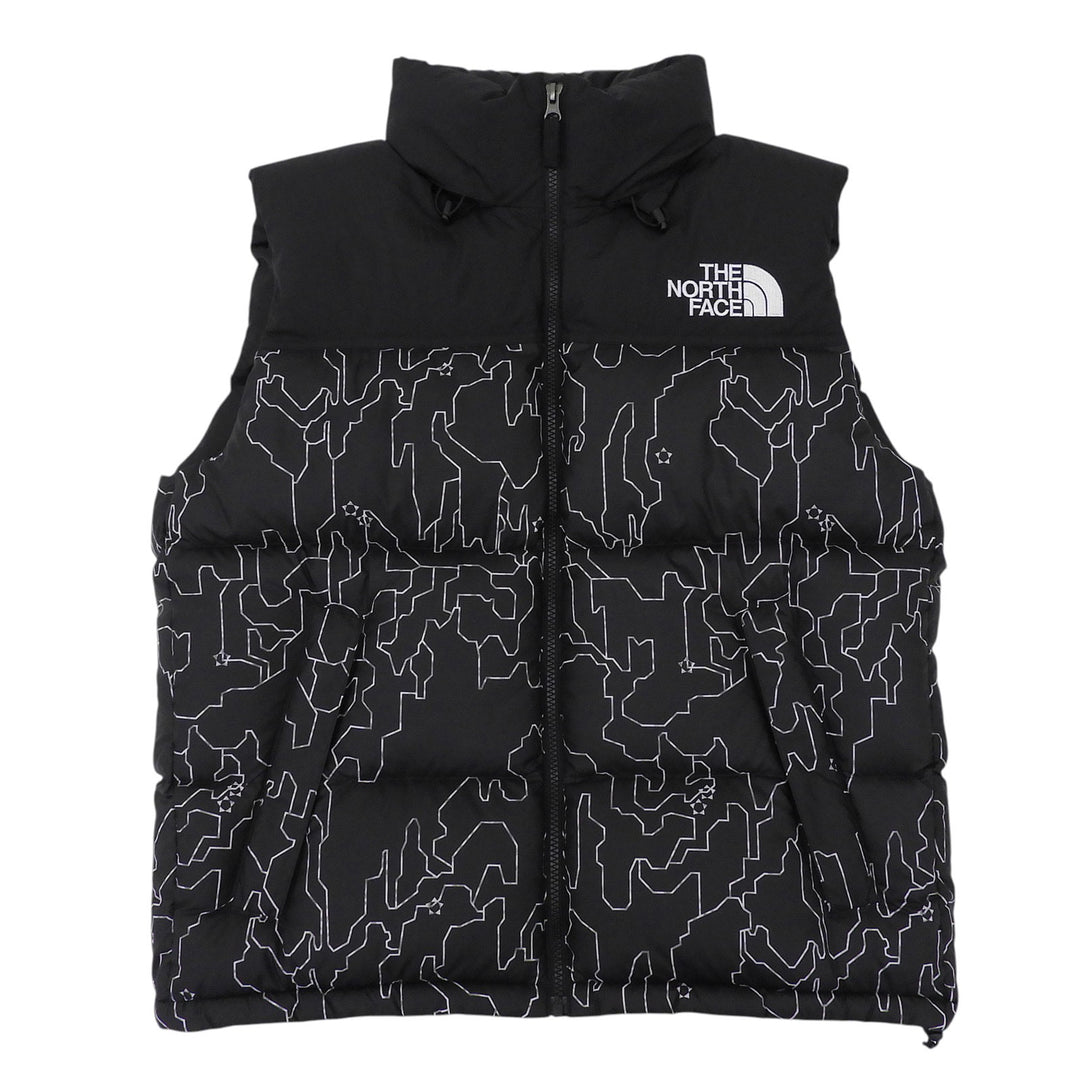 Great THE NORTH FACE Down vest Novelty Nuptse Vest Tree bark black Nylon ND92339