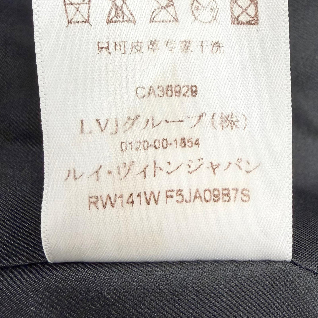 Great LOUIS VUITTON collarless jacket shadow monogram tweed Blue 34 F5JA09B7S