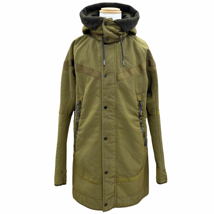Discounted Very Good NIKE STONE ISLAND Mod coat Hooded double zip-up khaki mens M 6525401