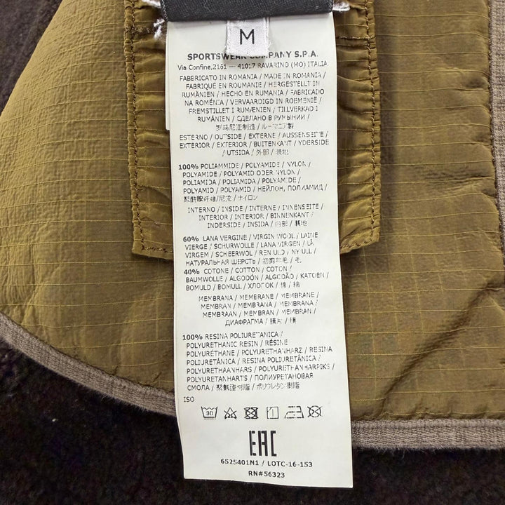 Discounted Very Good NIKE STONE ISLAND Mod coat Hooded double zip-up khaki mens M 6525401