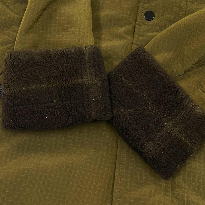 Discounted Very Good NIKE STONE ISLAND Mod coat Hooded double zip-up khaki mens M 6525401