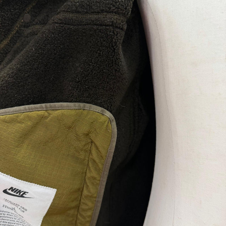 Discounted Very Good NIKE STONE ISLAND Mod coat Hooded double zip-up khaki mens M 6525401