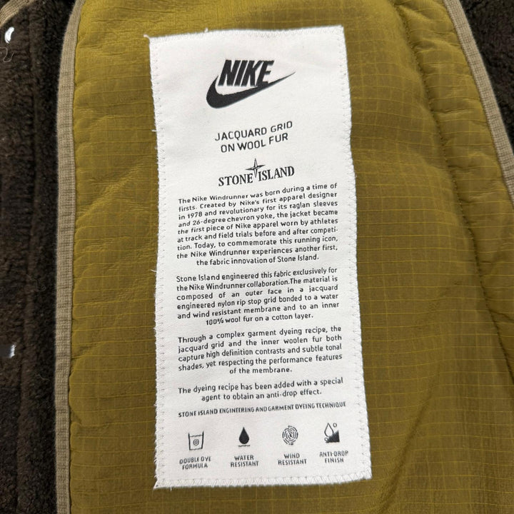 Discounted Very Good NIKE STONE ISLAND Mod coat Hooded double zip-up khaki mens M 6525401
