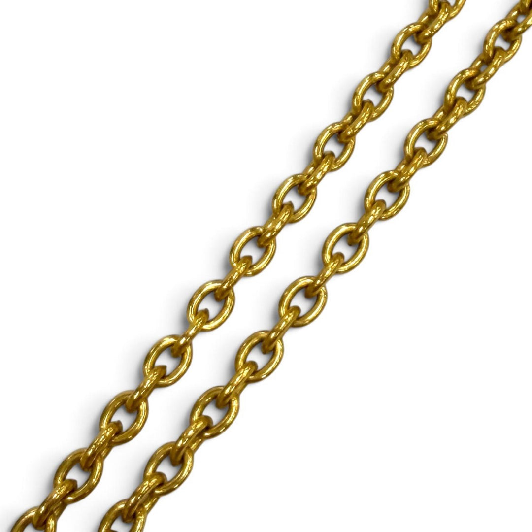 Very Good CHANEL Necklace COCO Mark Chain gold Women