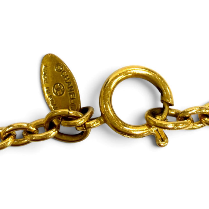 Very Good CHANEL Necklace COCO Mark Chain gold Women