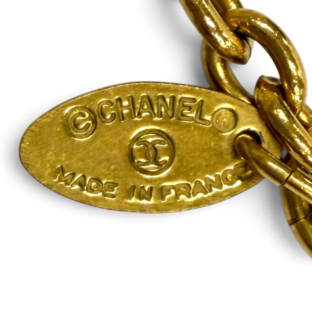 Very Good CHANEL Necklace COCO Mark Chain gold Women