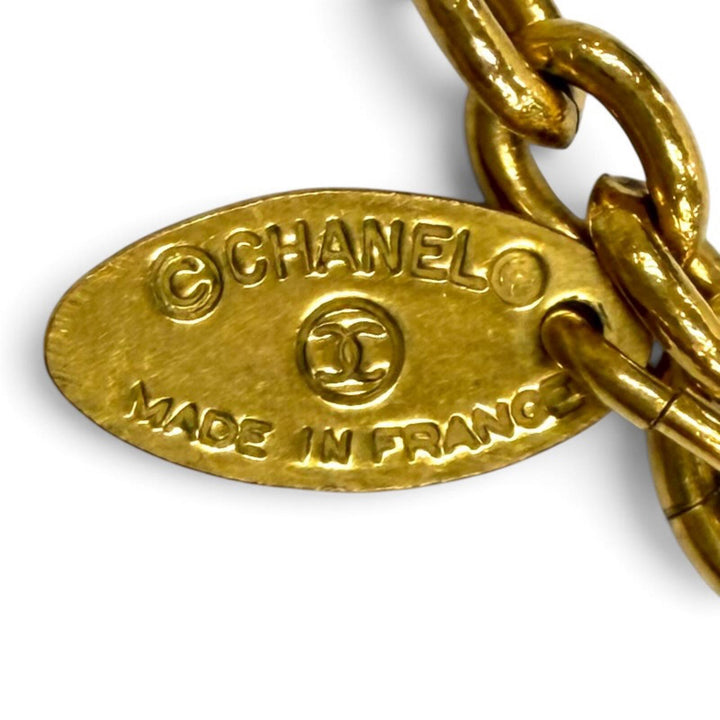 Very Good CHANEL Necklace COCO Mark Chain gold Women