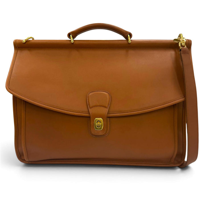 Excellent COACH Briefcase Brown Glove leather mens 5266