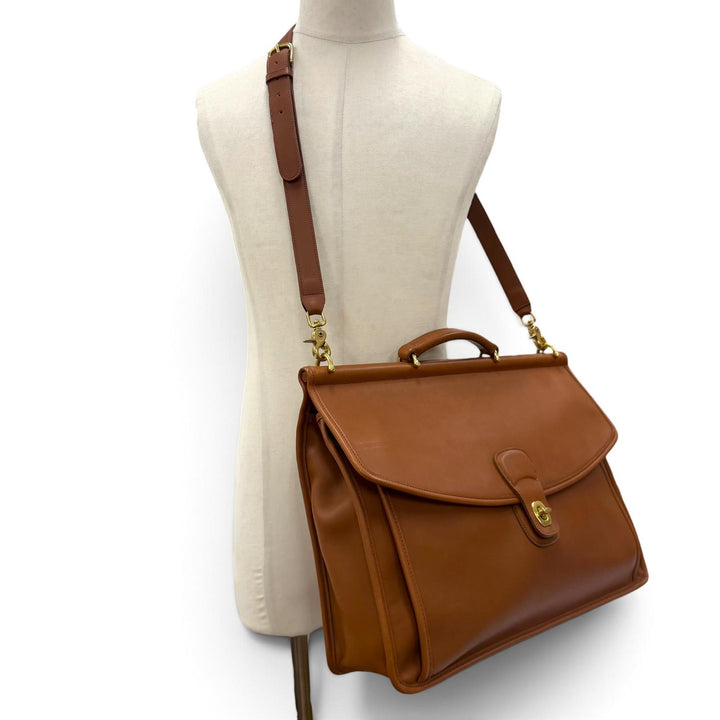 Excellent COACH Briefcase Brown Glove leather mens 5266