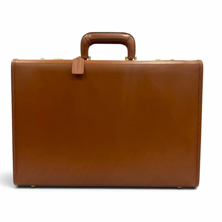 Great COACH Business bag Old Coach attaché case Brown Glove leather mens 5410