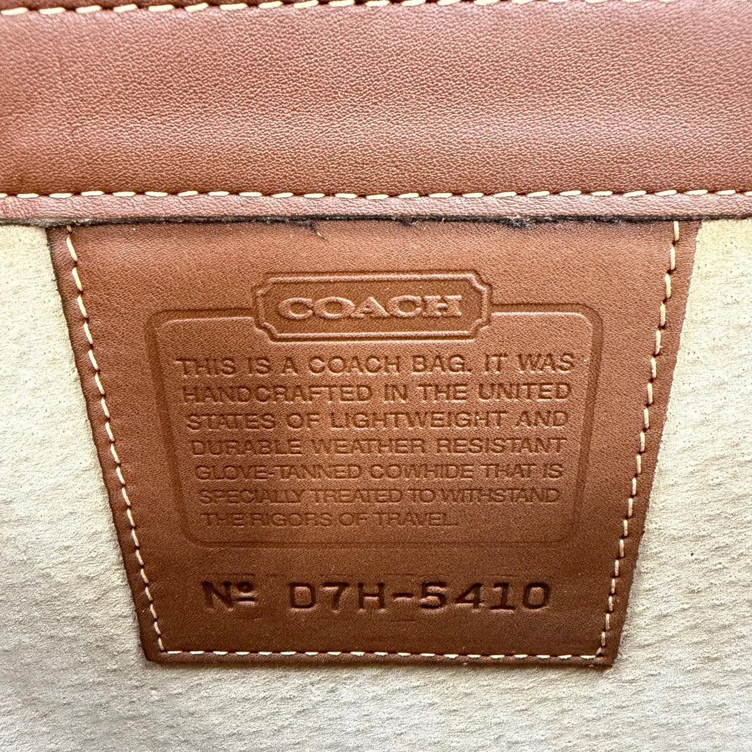 Great COACH Business bag Old Coach attaché case Brown Glove leather mens 5410