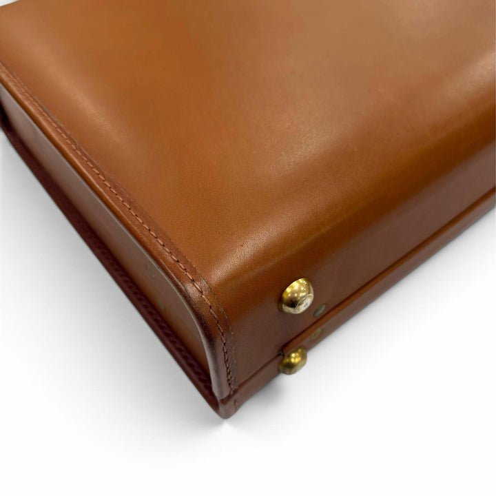 Great COACH Business bag Old Coach attaché case Brown Glove leather mens 5410