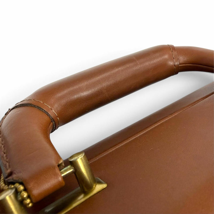 Great COACH Business bag Old Coach attaché case Brown Glove leather mens 5410