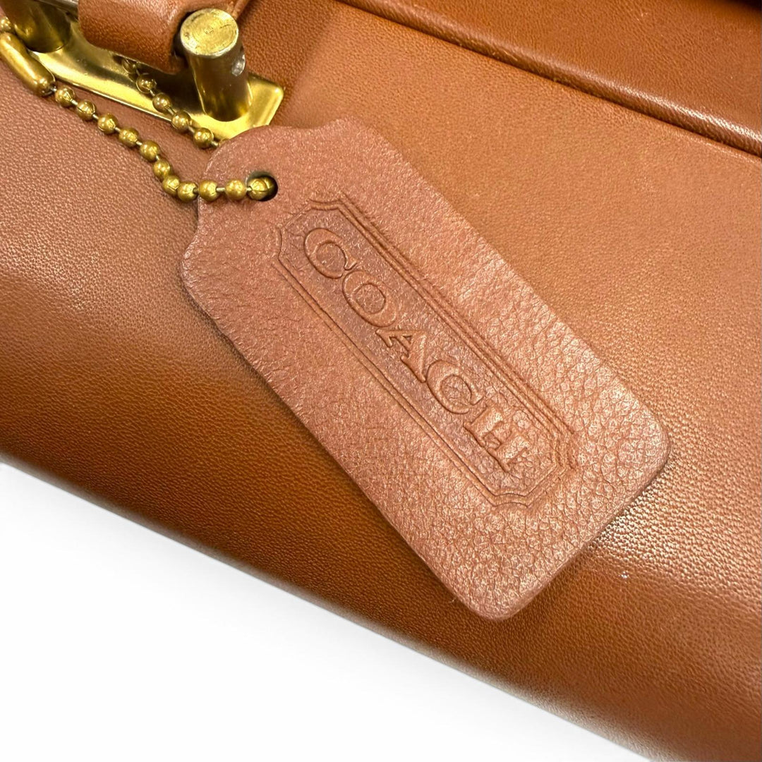 Great COACH Business bag Old Coach attaché case Brown Glove leather mens 5410