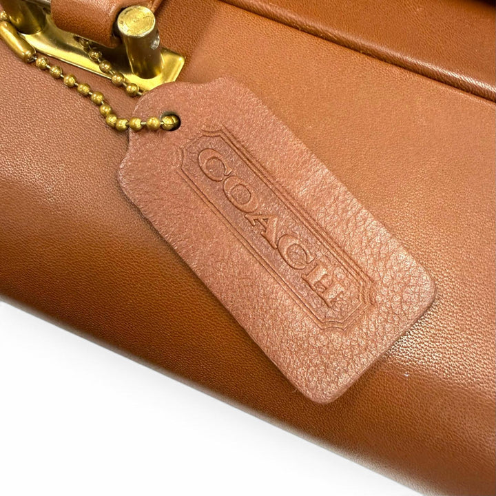 Great COACH Business bag Old Coach attaché case Brown Glove leather mens 5410