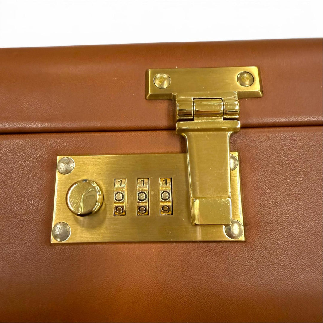 Great COACH Business bag Old Coach attaché case Brown Glove leather mens 5410