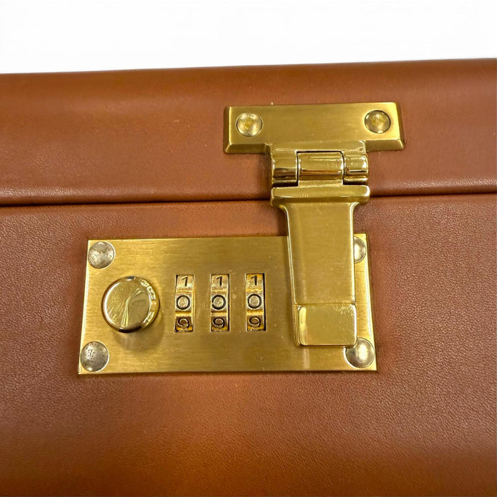 Great COACH Business bag Old Coach attaché case Brown Glove leather mens 5410