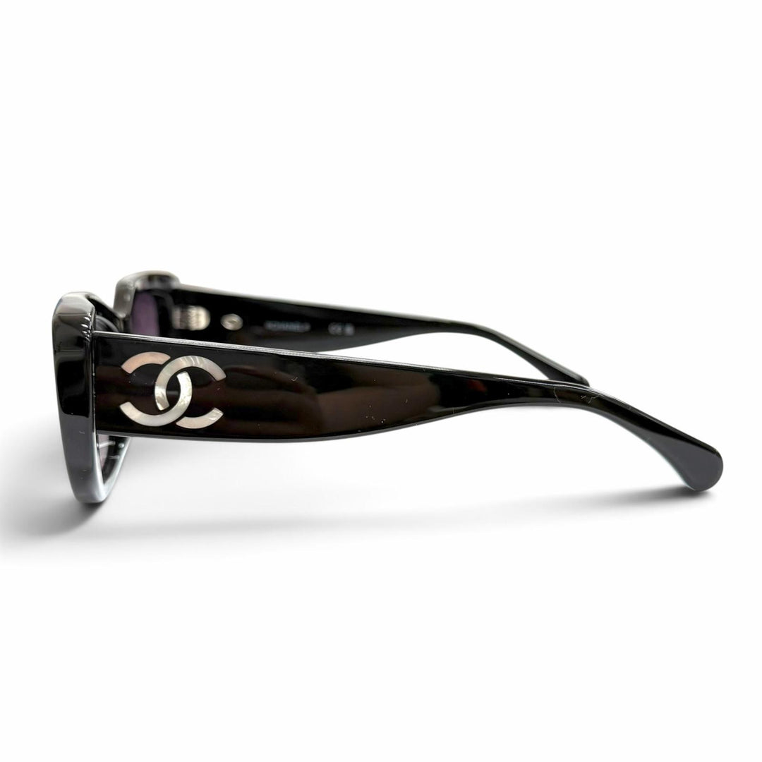 Excellent CHANEL Butterfly Shape Sunglasses Shell COCO Mark 26C 71766A S1834
