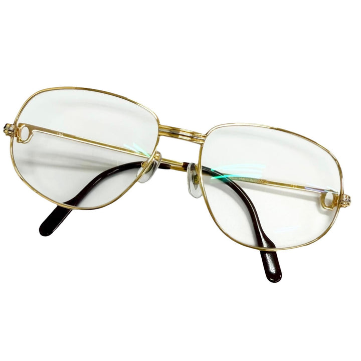 Great Cartier Glasses Trinity C logo gold mens