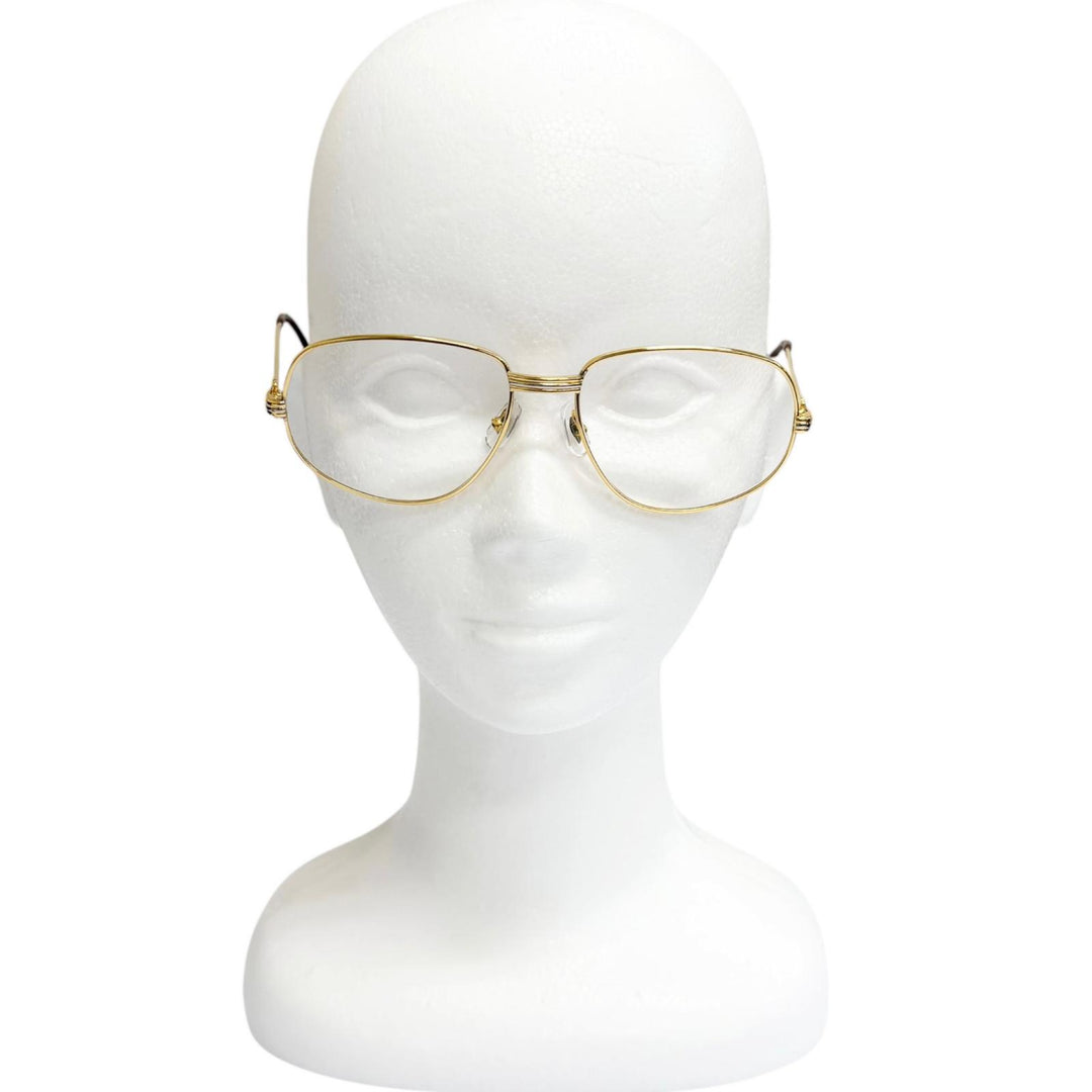 Great Cartier Glasses Trinity C logo gold mens