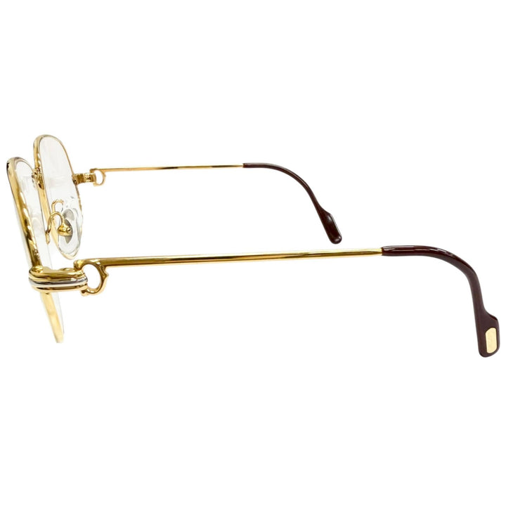Great Cartier Glasses Trinity C logo gold mens