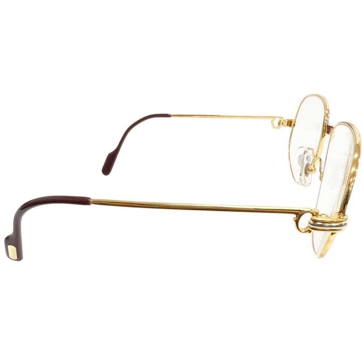 Great Cartier Glasses Trinity C logo gold mens