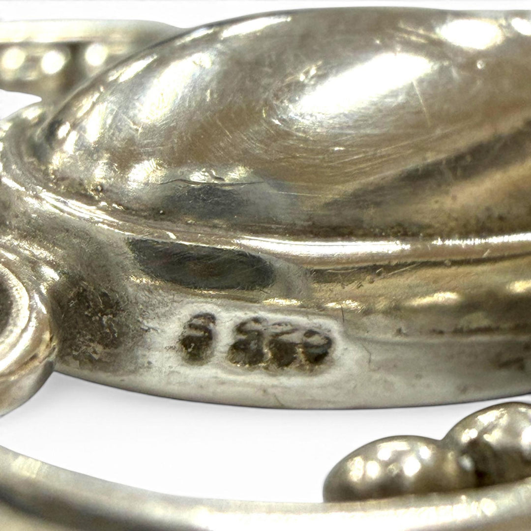 Great Georg Jensen Necklace Heritage Collection 1990 Year Pendant Silver 925
