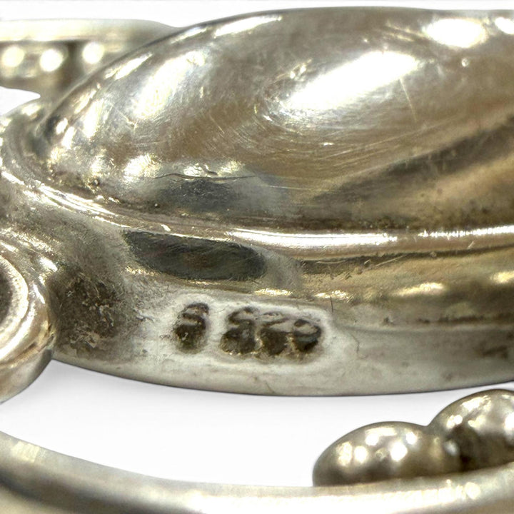 Great Georg Jensen Necklace Heritage Collection 1990 Year Pendant Silver 925