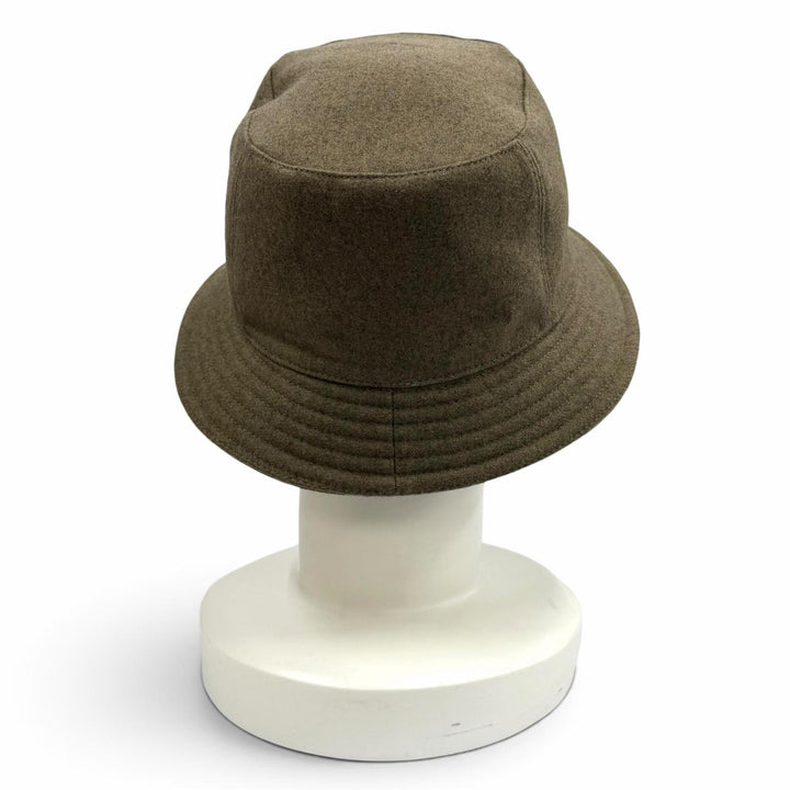 Excellent HERMES hat Serie Button Bucket Hat khaki cashmere Women 57