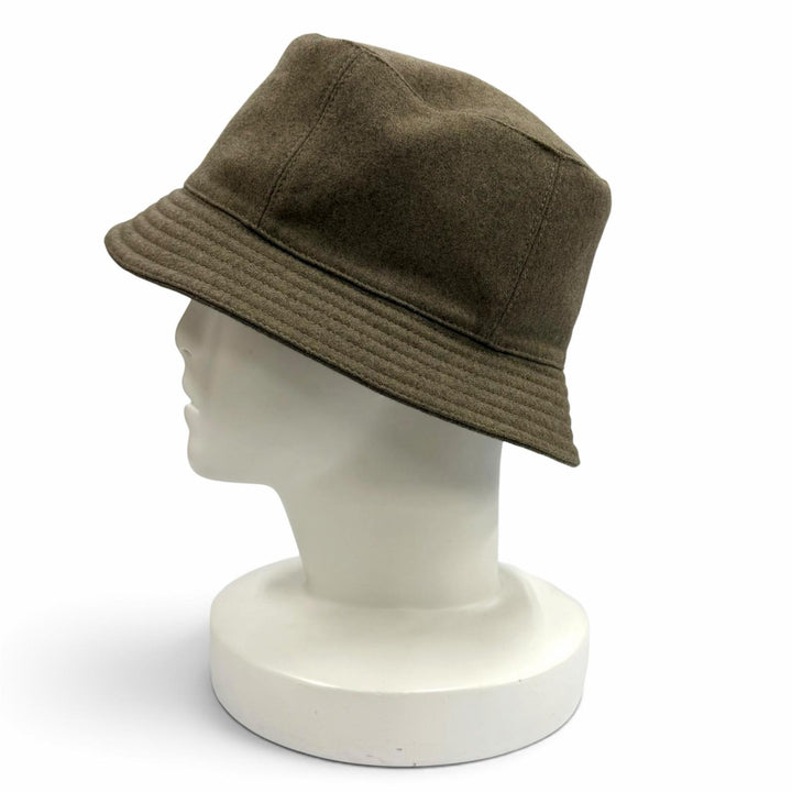 Excellent HERMES hat Serie Button Bucket Hat khaki cashmere Women 57