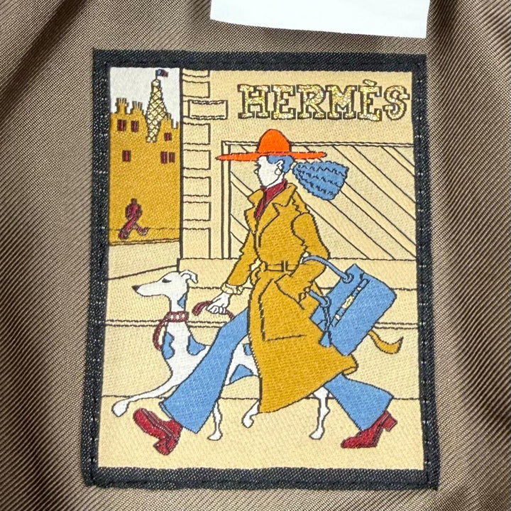Excellent HERMES hat Serie Button Bucket Hat khaki cashmere Women 57