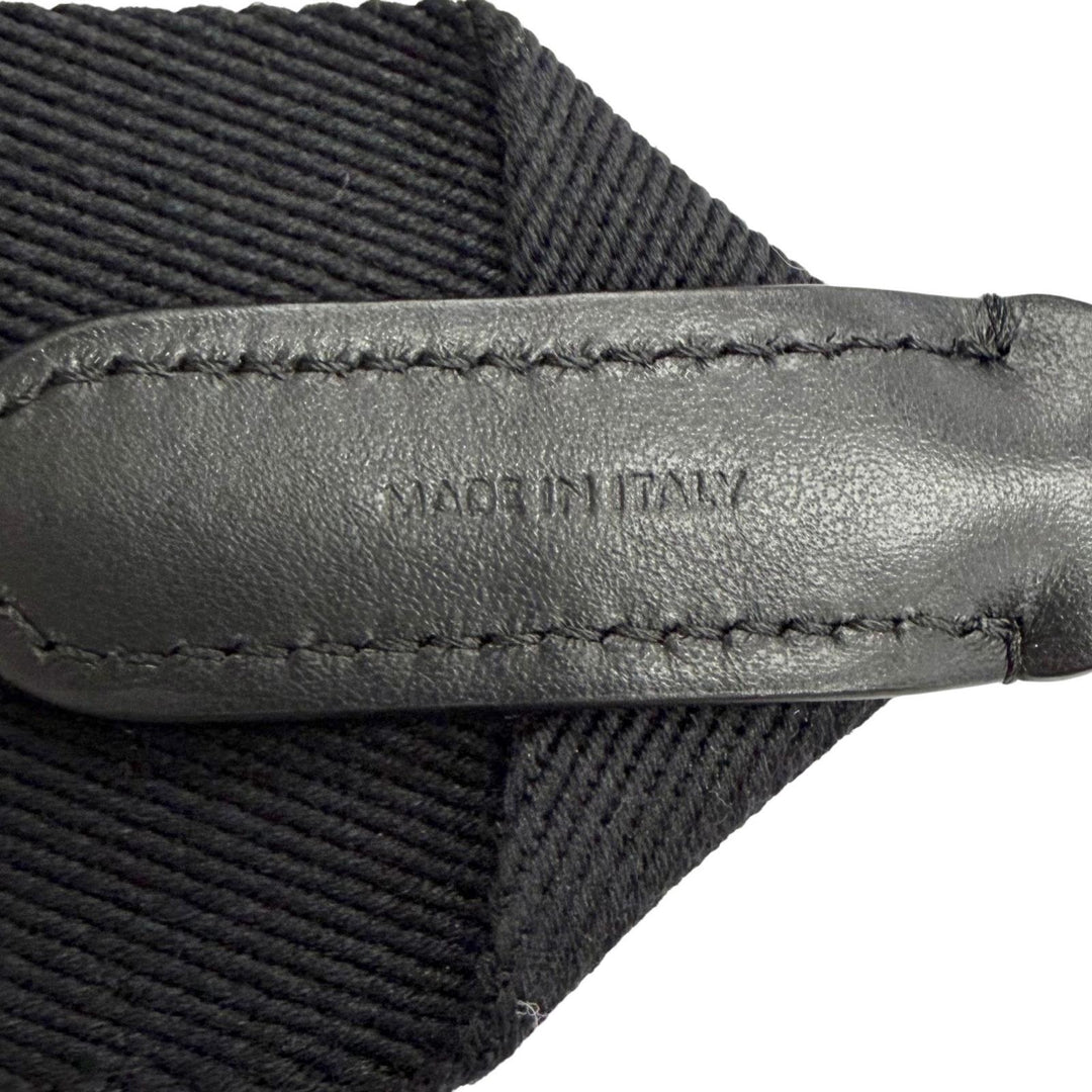 Great CELINE Shoulder strap Jacquard logo black canvas Women