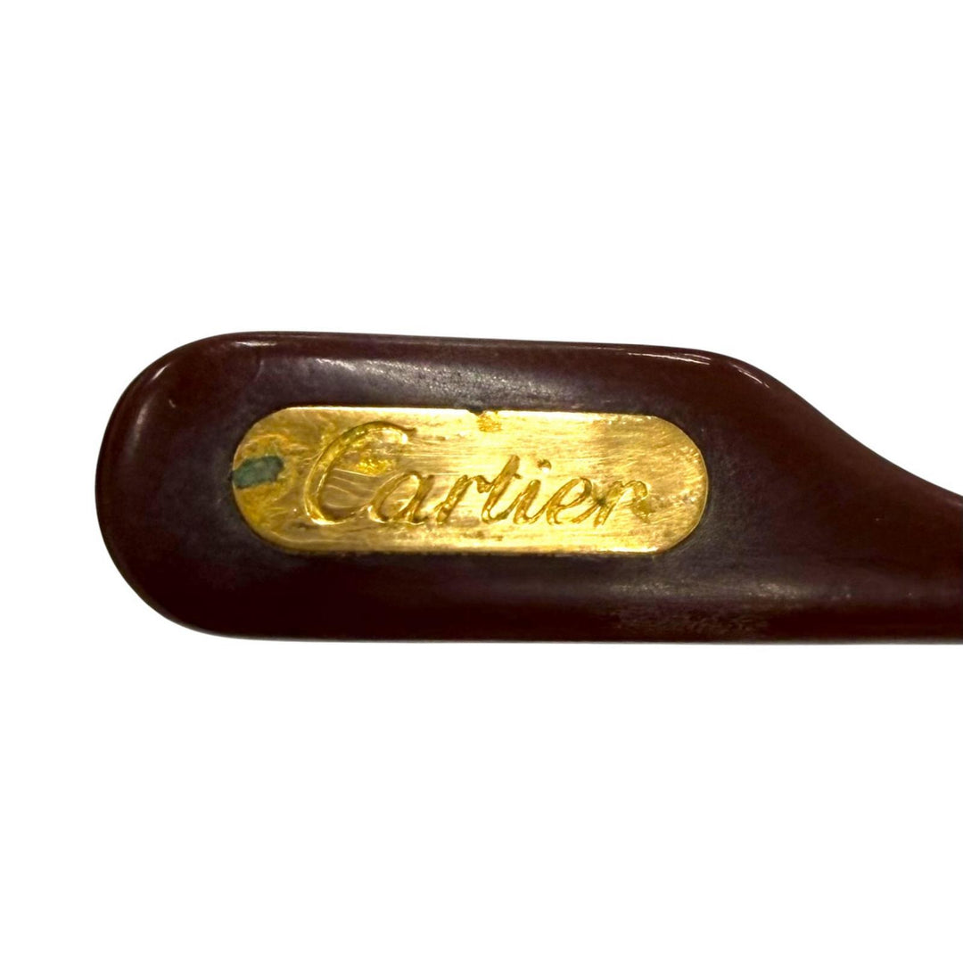 Very Good Cartier Glasses Trinity Double-bridge teardrop logo metal gold mens